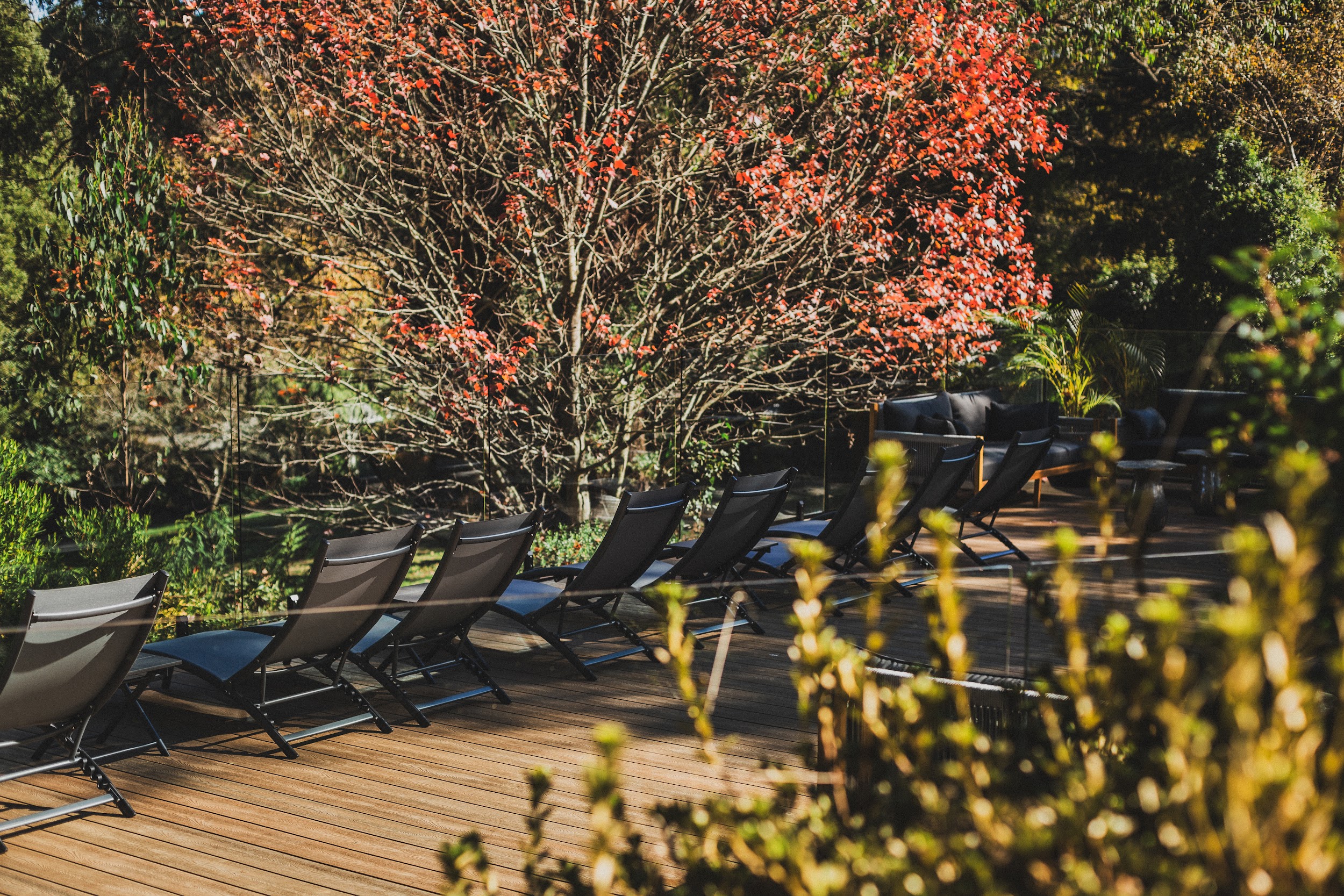 chairs near the pool